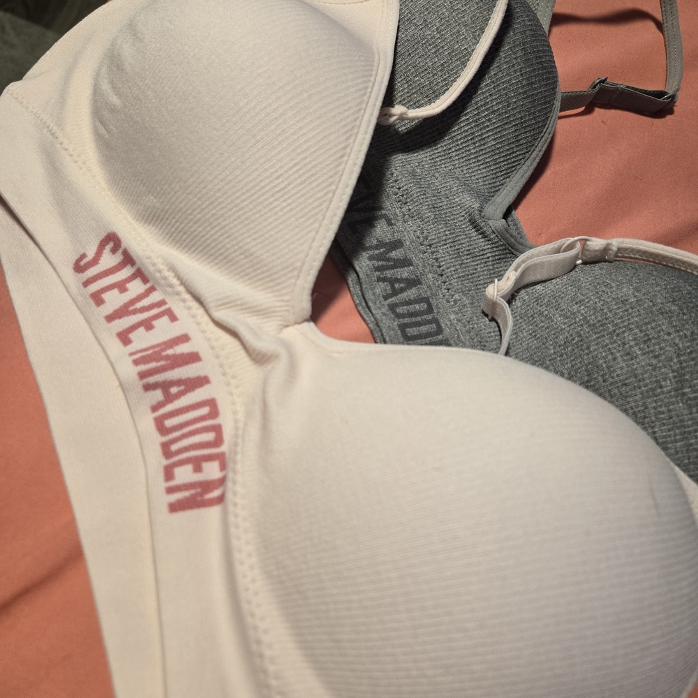 Steve Madden Gray and Pink Bralette Set - Picture 4 of 6